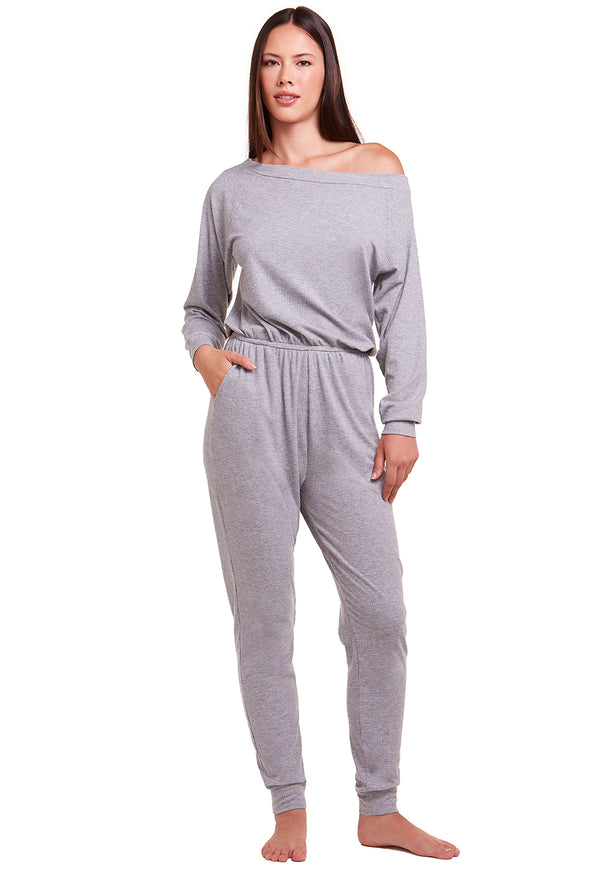 Macacão Jogger Com Bolso Athleisure Mescla