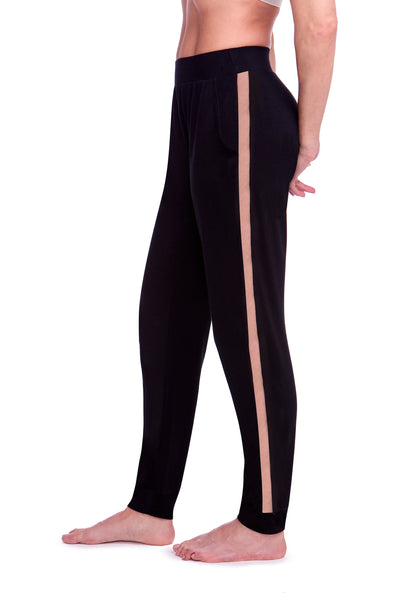 Calça Com Bolso Athleisure Lettering Black