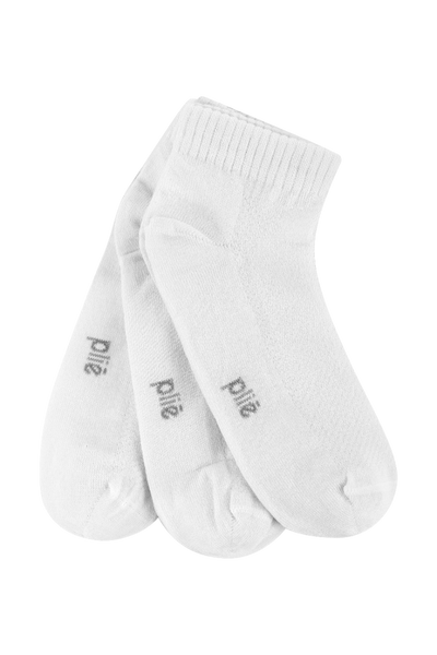 Kit 3 Pares Meia Soquete Branco