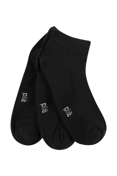 Kit 3 Pares Meia Soquete Preto