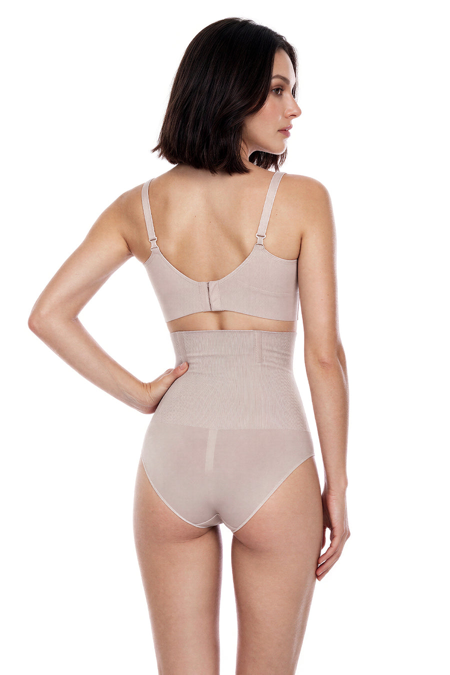 Calcinha Modeladora Abdominal Biquíni com Barbatana Blush