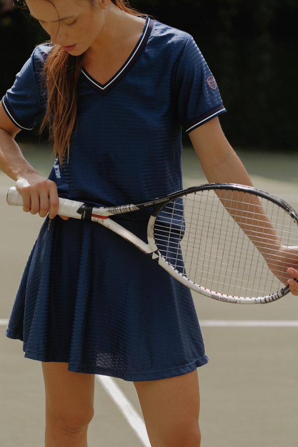 Camiseta Fitness Gola V Sport Club Marinho