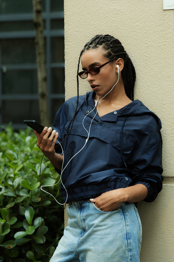 Jaqueta Corta Vento Fitness Impulse Marinho