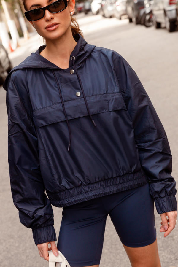 Jaqueta Corta Vento Fitness Impulse Marinho