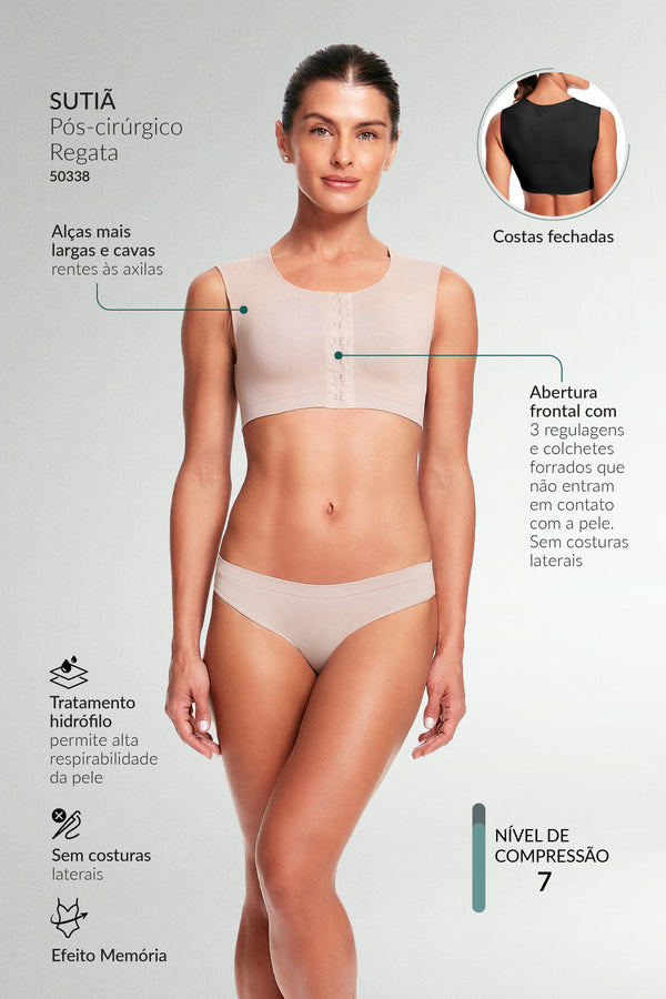 Sutiã Pós-Cirúrgico Regata Base