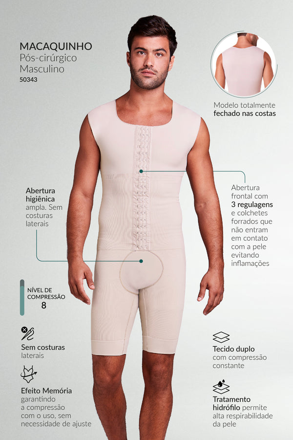 Macaquinho Pós-Cirúrgico Masculino Base