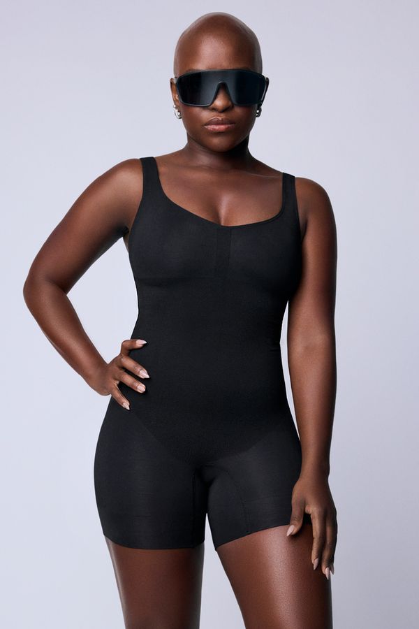 Body Modelador Macaquinho Emana Ameniza Celulite Preto