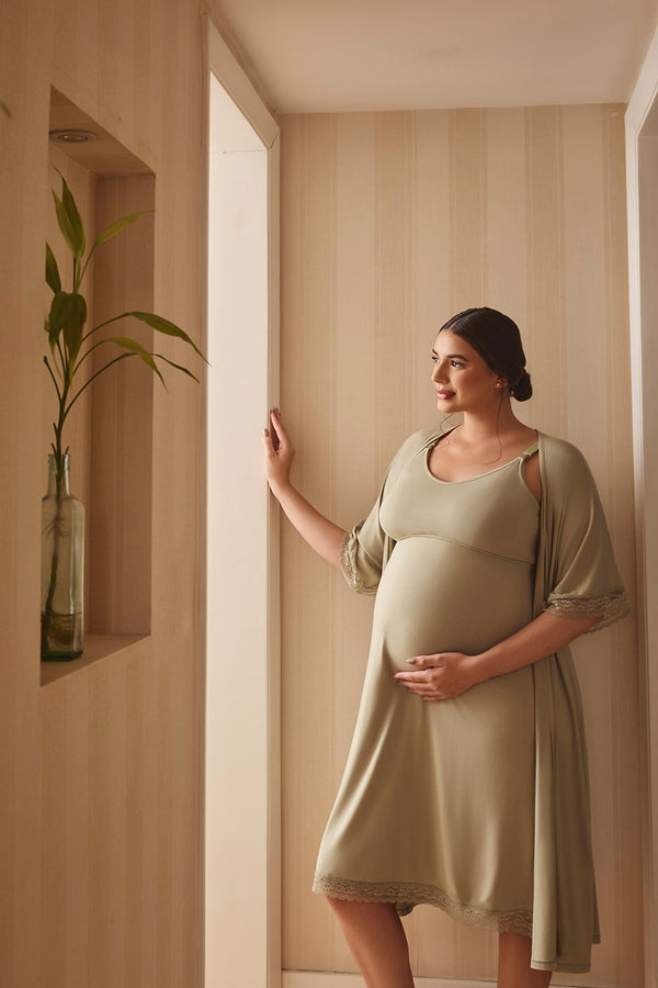 Robe Gestante Viscose Cidreira