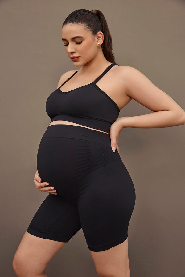 Bermuda Fitness para Gestante Preto