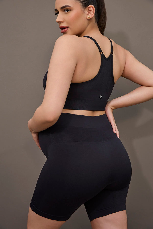 Bermuda Fitness para Gestante Preto