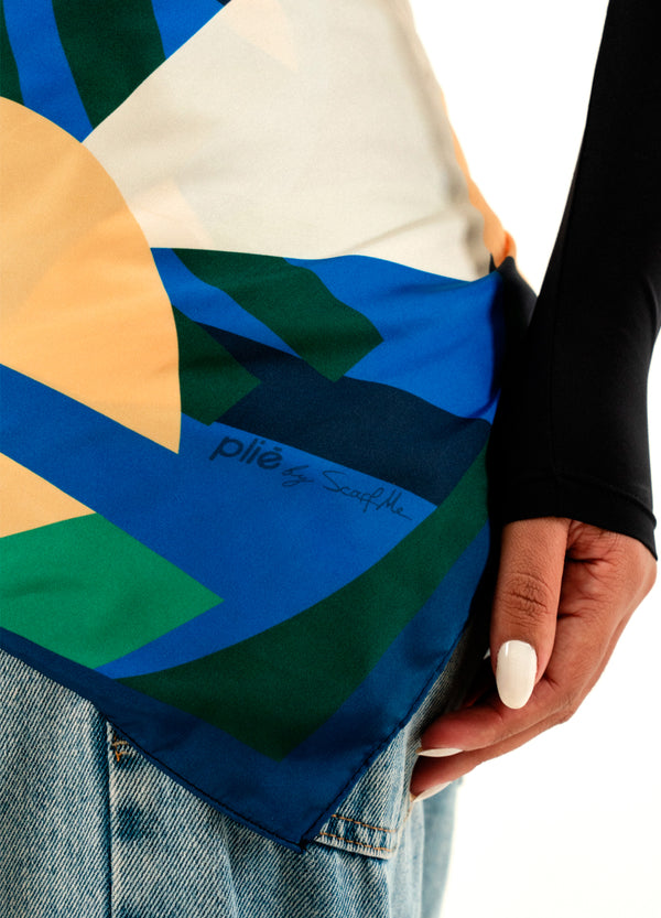 Lenço Plié Scarf Me Azul