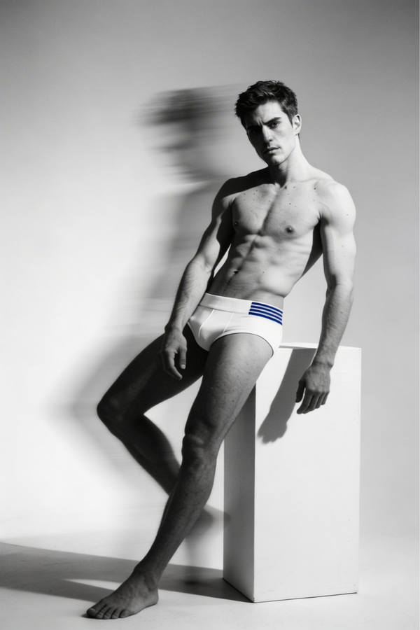 Cueca Slip Prime Listra Lateral Branco