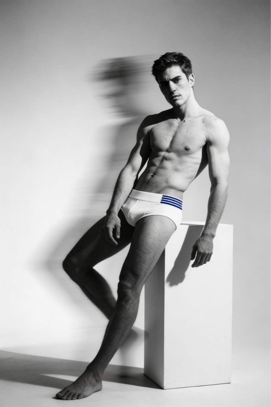 Cueca Slip Prime Listra Lateral Branco
