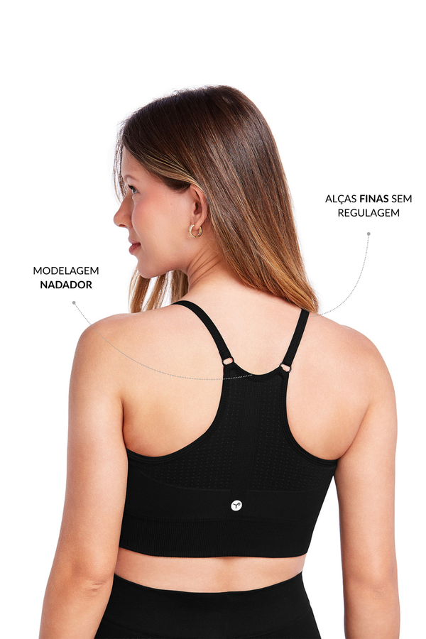 Top Fitness Nadador para Gestante Preto