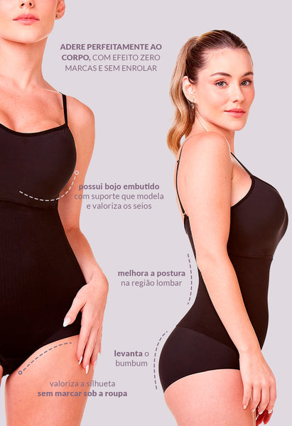Body Modelador Invisível Com Bojo Rio Negro
