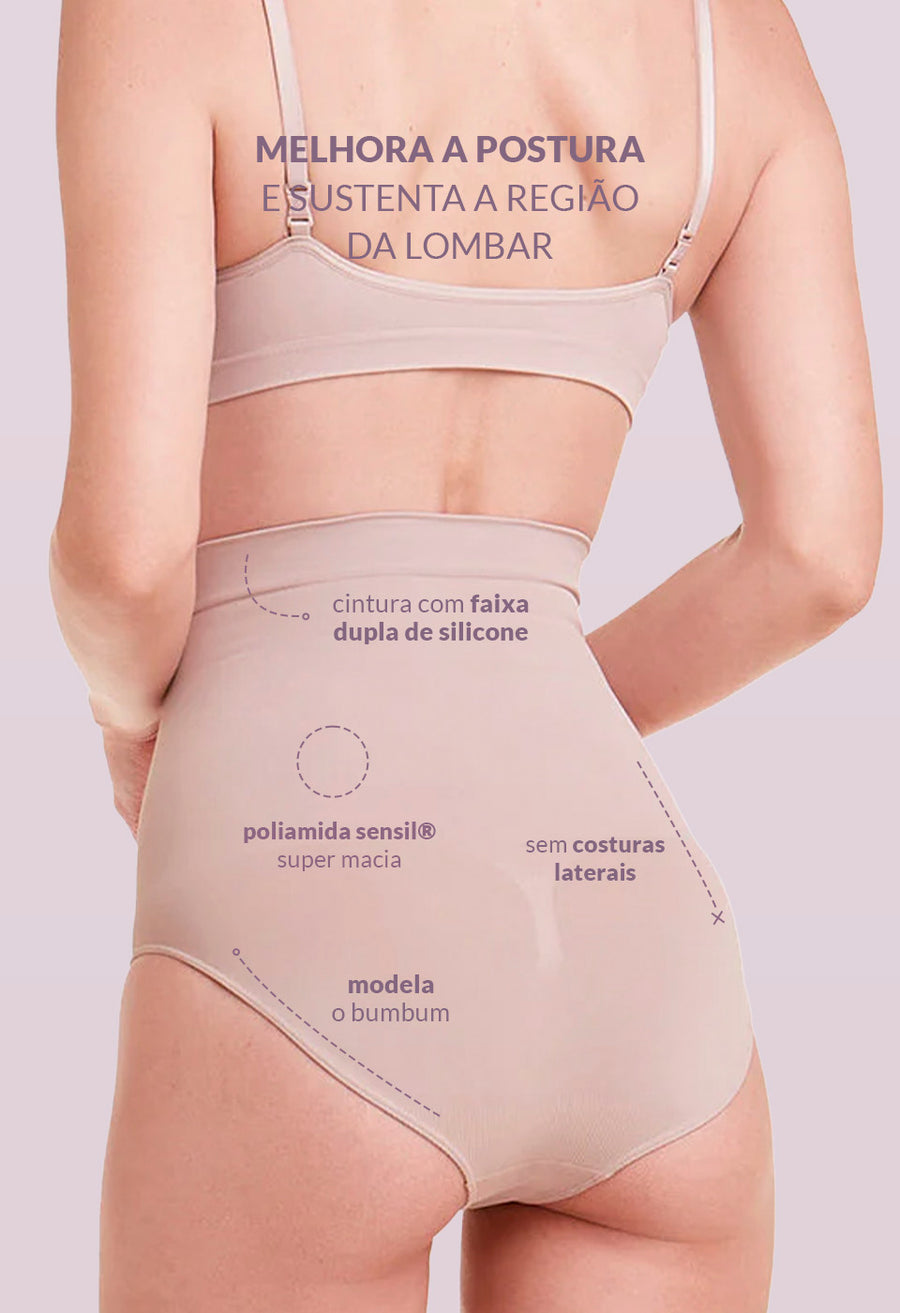 Calcinha Modeladora Abdominal Afina Cintura Base