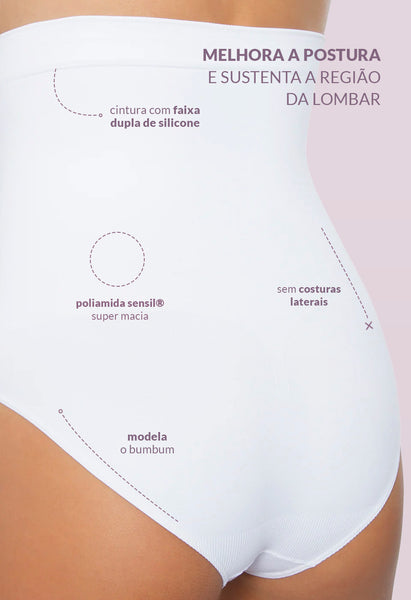 Calcinha Modeladora Abdominal Branco