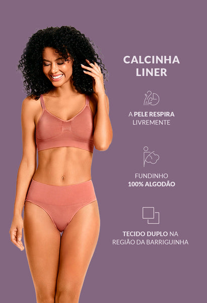Calcinha Modeladora Tanga Leve Compressão Bronzer