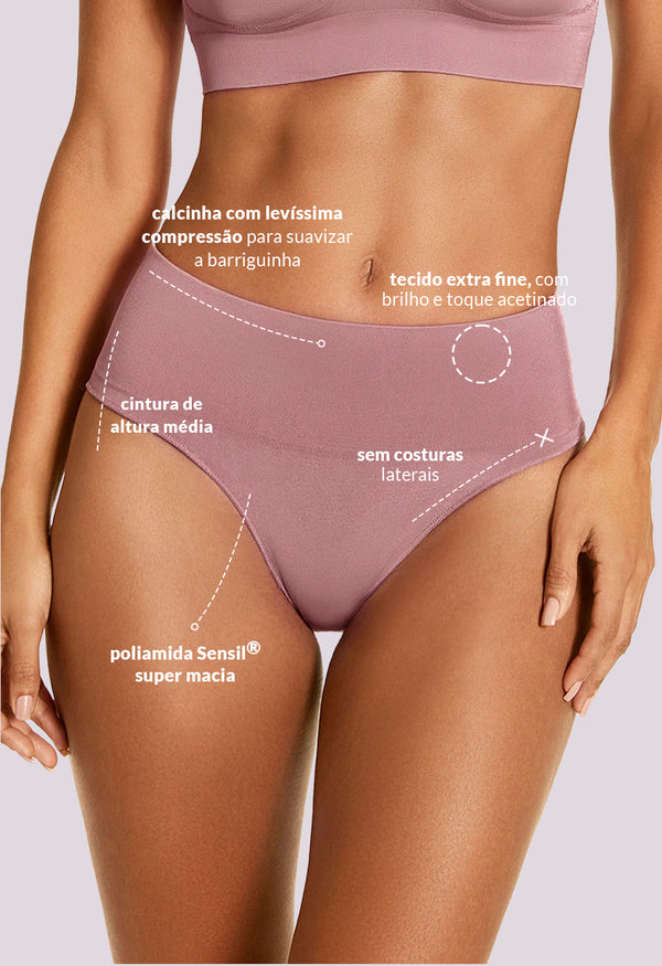 Calcinha Modeladora Tanga Afina Cintura Gloss