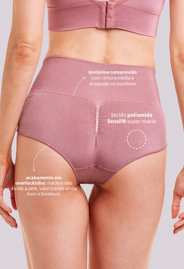 Calcinha Modeladora Cintura Alta Biquíni Afina Cintura Gloss