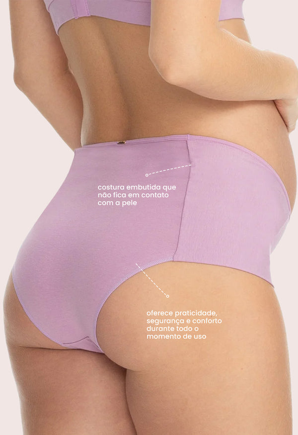 Calcinha Pós-Parto Tanga Cintura Média Marshmallow