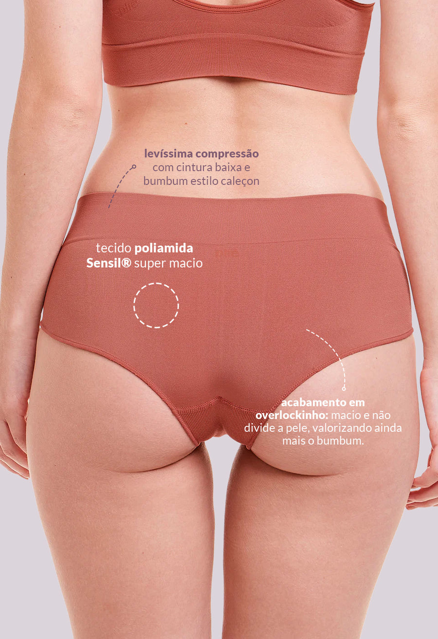 Calcinha Caleçon Leve Compressão Bronzer