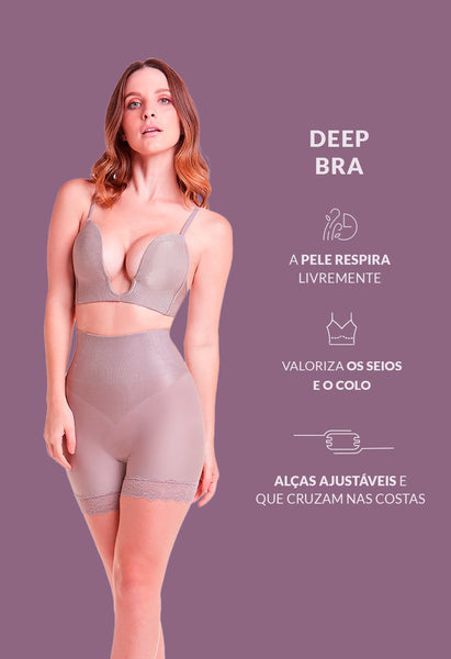 Sutiã Decote Profundo Com Bojo Blush