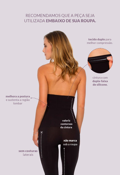 Legging Dupla Cintura Alta Preto