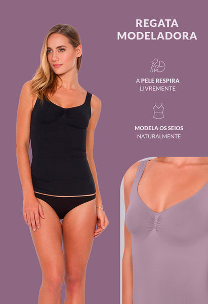 Regata Modeladora Sem Bojo Preto