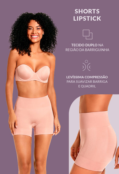 Shorts Modelador Leve Compressão Cintura Alta Balm