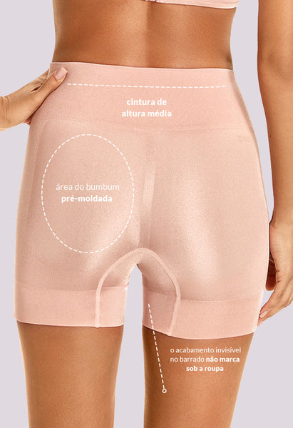 Shorts Modelador Leve Compressão Cintura Alta Balm